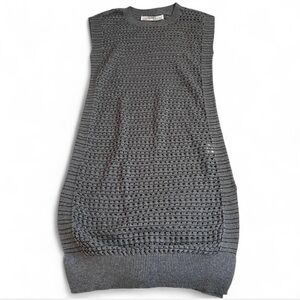 allsaints Knit Mesh Distressed Sleeveless Sweater Dress Tunic ✨